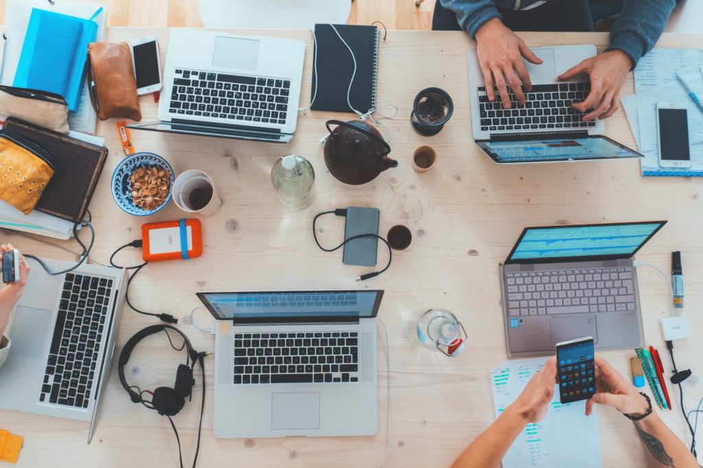 laptops on desk