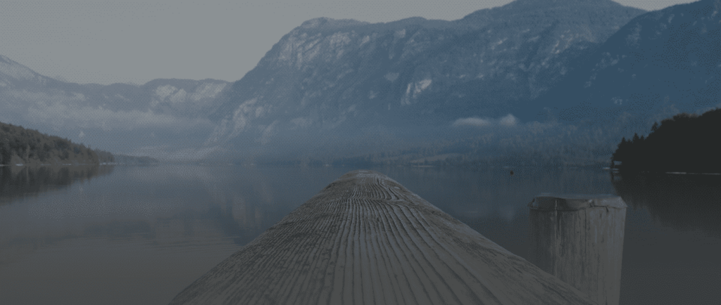 dock in the mountains