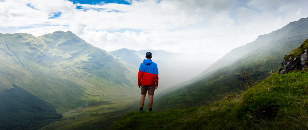 hiker in the mountains